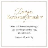 „Drága Keresztanyámnak” – személyes üzenetkártya keresztanyámnak-EkszerWebshop.hu-Üzenetkártya