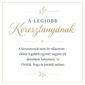 „A Legjobb Keresztanyának” – játékos üzenetkártya keresztanyámnak-EkszerWebshop.hu-Üzenetkártya
