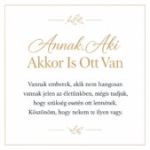 „Annak, Aki Akkor Is Ott Van” – személyes üzenetkártya keresztanyámnak-EkszerWebshop.hu-Üzenetkártya