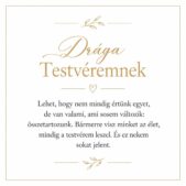 „Drága Testvéremnek” – személyes üzenetkártya testvéremnek-EkszerWebshop.hu-Üzenetkártya