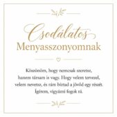 „Csodálatos Menyasszonyomnak” – szeretetteljes üzenetkártya menyasszonyomnak-EkszerWebshop.hu-Üzenetkártya