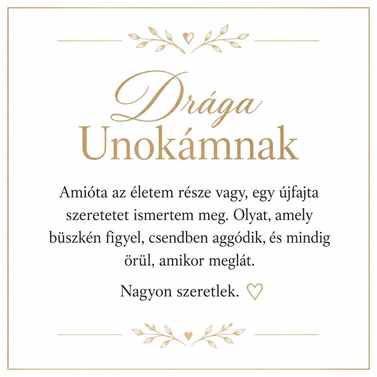„Drága Unokámnak” – személyes üzenetkártya unokámnak-EkszerWebshop.hu-Üzenetkártya
