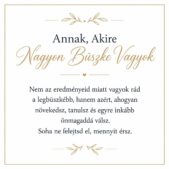 „Annak, Akire Nagyon Büszke Vagyok” – megható üzenetkártya unokámnak-EkszerWebshop.hu-Üzenetkártya