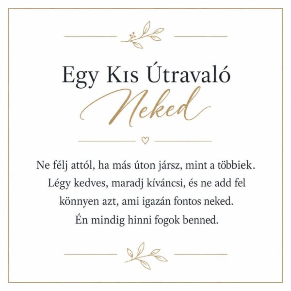 „Egy Kis Útravaló Neked” – személyes üzenetkártya unokámnak-EkszerWebshop.hu-Üzenetkártya