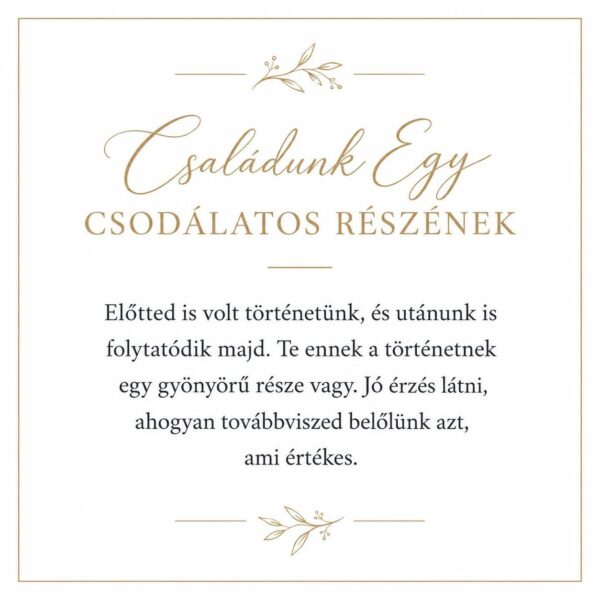„Családunk Egy Csodálatos Részének” – személyes üzenetkártya unokámnak-EkszerWebshop.hu-Üzenetkártya