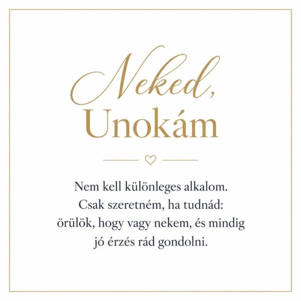 „Neked, Unokám” – személyes üzenetkártya unokámnak-EkszerWebshop.hu-Üzenetkártya