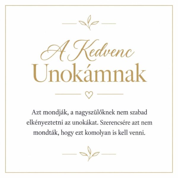 „A Kedvenc Unokámnak” – játékos üzenetkártya unokámnak-EkszerWebshop.hu-Üzenetkártya