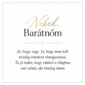 „Neked, Barátnőm” – személyes üzenetkártya legjobb barátnőmnek-EkszerWebshop.hu-Üzenetkártya